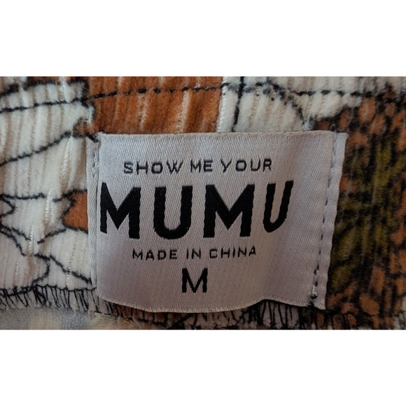 Show Me Your Mumu Tyra Belted Mini Skirt Hutton Floral Corduroy Retro Medium - Picture 7 of 10